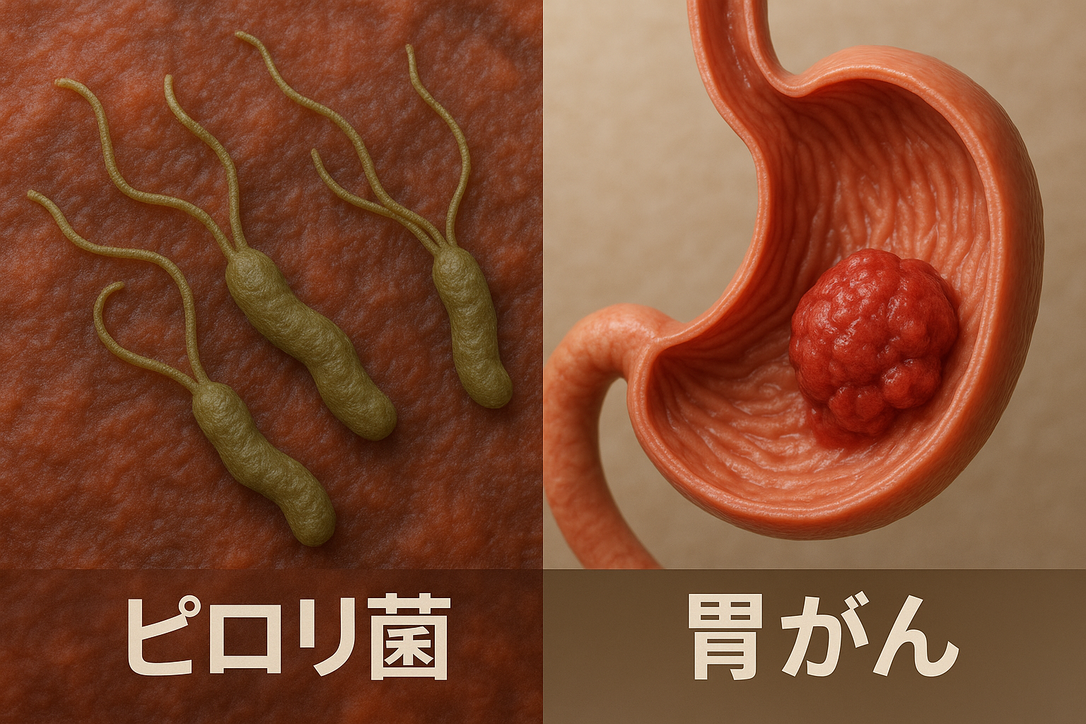 胃とピロリ菌のイメージイラスト