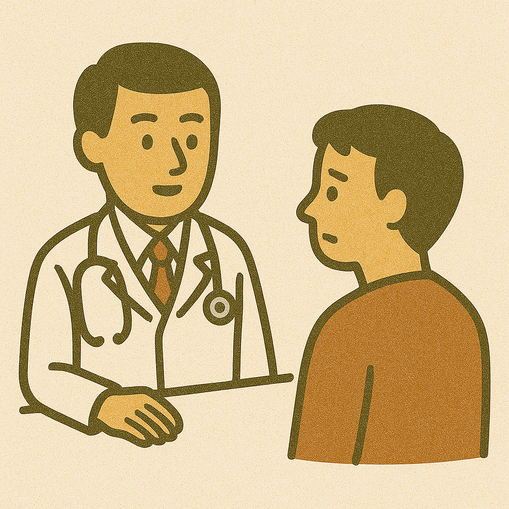 医師と患者のイラスト
