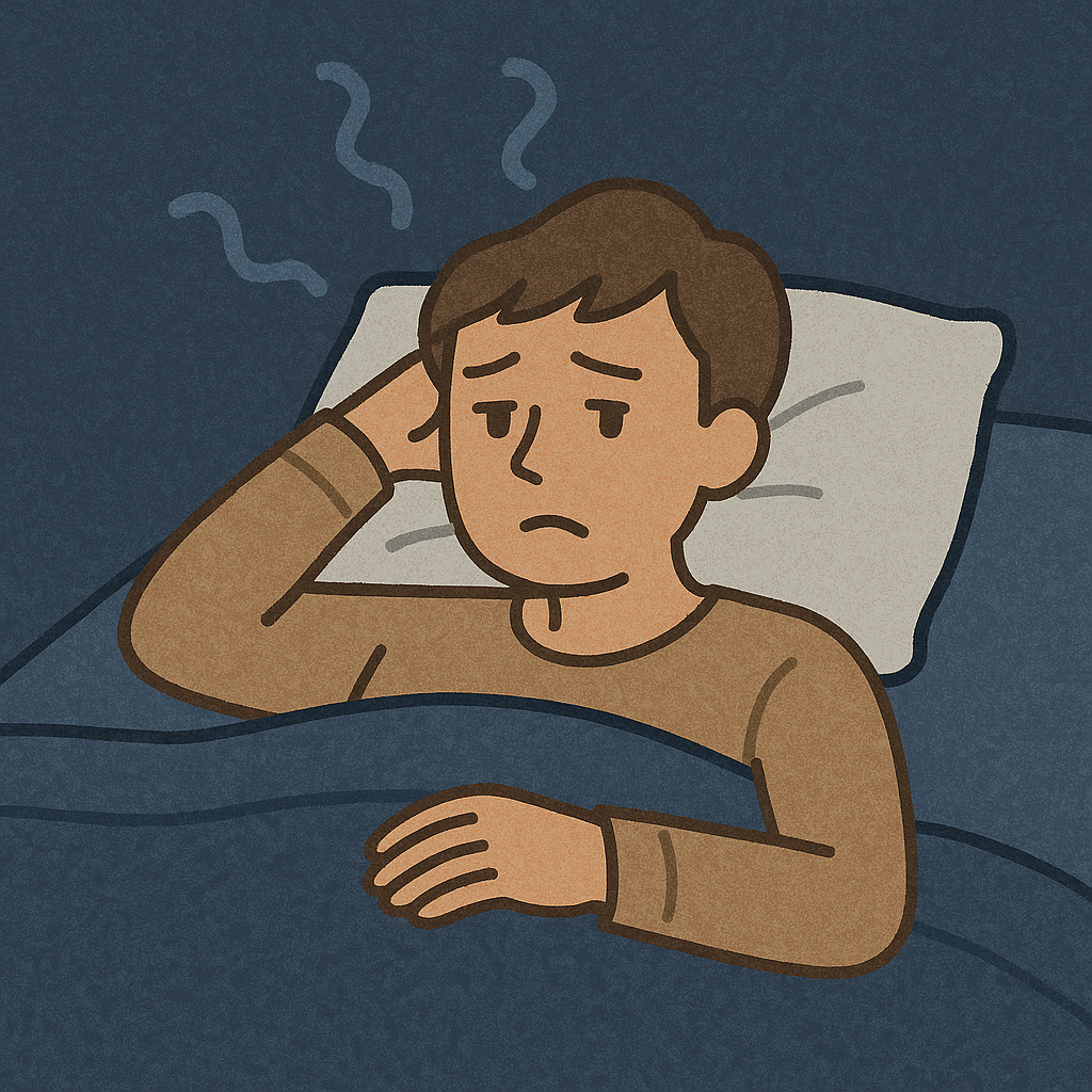 眠りが浅い人のイラスト