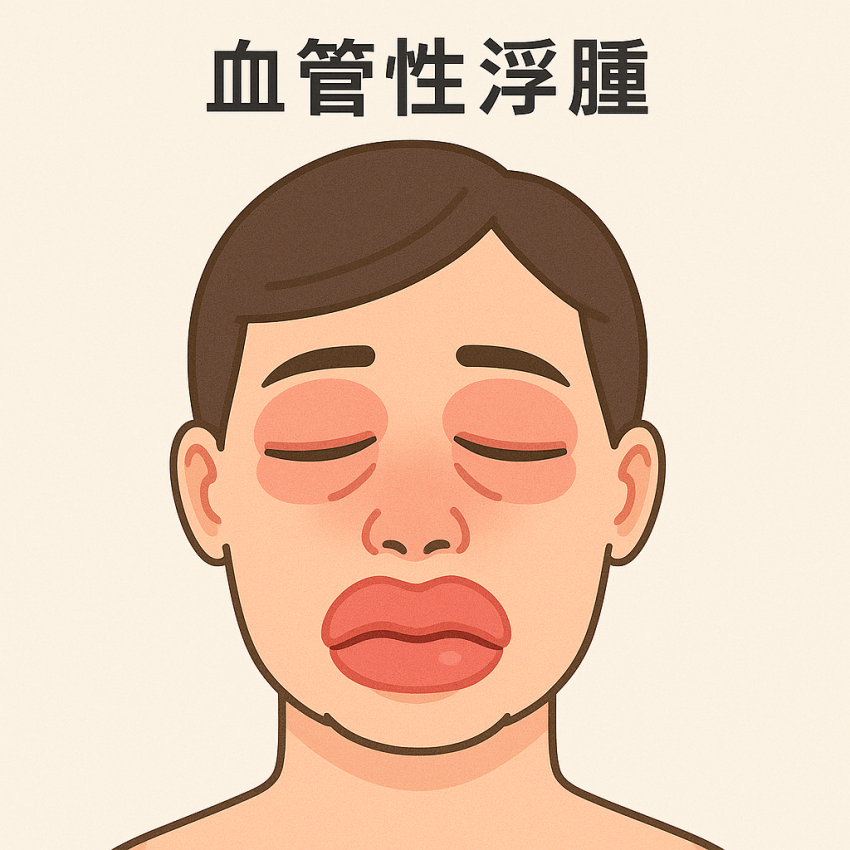 血管性浮腫のイメージイラスト