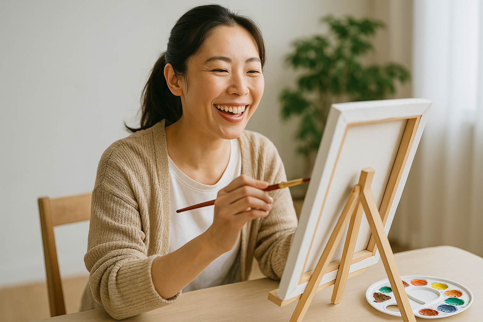 趣味を楽しんでいる人の画像