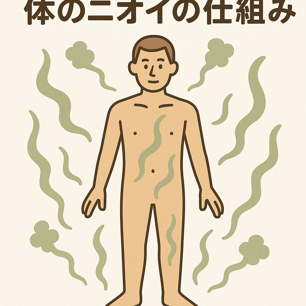 体のニオイの仕組みのイラスト